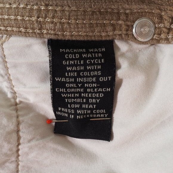 Ralph Lauren Womens Corduroy Pants Size 10 Light Tan Stretch Boot Cut 32 x 32 - Picture 8 of 12